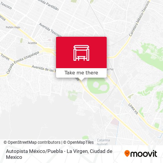 Mapa de Autopista México / Puebla - La Virgen