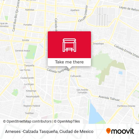Arneses -Calzada Tasqueña map