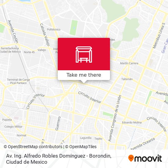 Mapa de Av. Ing. Alfredo Robles Domínguez - Borondin