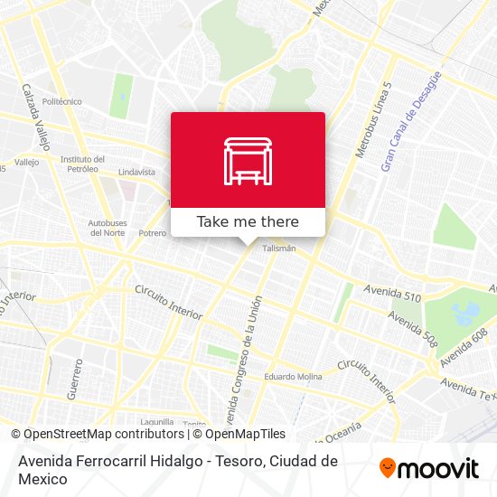 Mapa de Avenida Ferrocarril Hidalgo - Tesoro