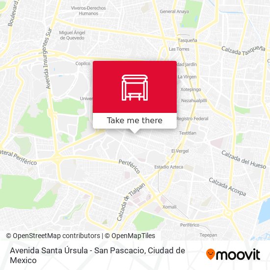 Avenida Santa Úrsula - San Pascacio map