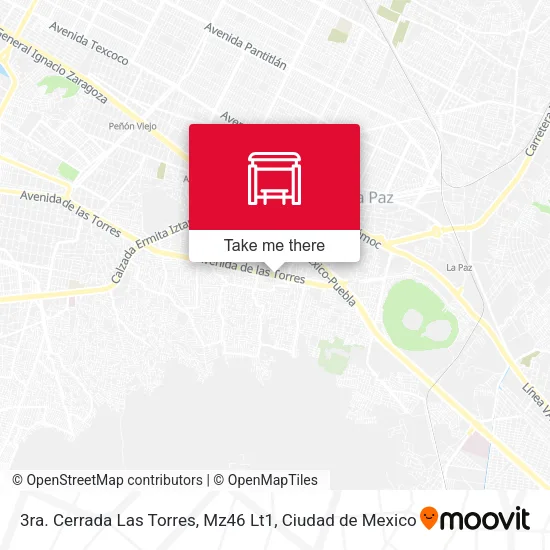 3ra. Cerrada Las Torres, Mz46 Lt1 map