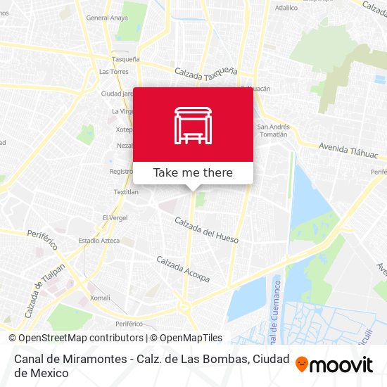Canal de Miramontes - Calz. de Las Bombas map