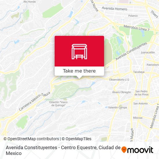 Mapa de Avenida Constituyentes - Centro Equestre