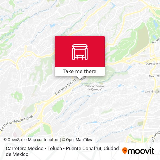 Carretera México - Toluca - Puente Conafrut map