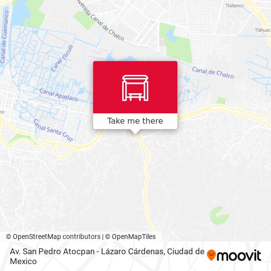 Av. San Pedro Atocpan - Lázaro Cárdenas map