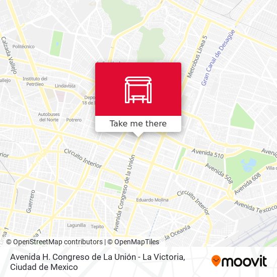 Avenida H. Congreso de La Unión - La Victoria map