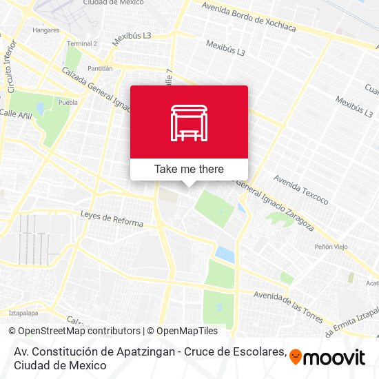 Mapa de Av. Constitución de Apatzingan - Cruce de Escolares