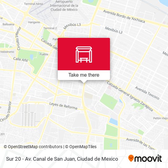 Sur 20 - Av. Canal de San Juan map