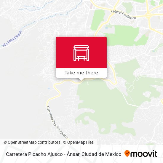 Carretera Picacho Ajusco - Ánsar map