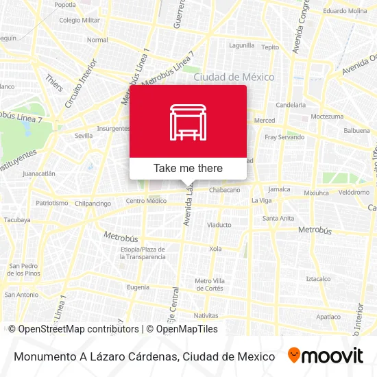 Mapa de Monumento A Lázaro Cárdenas