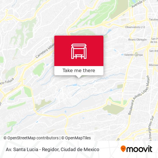 Av. Santa Lucia - Regidor map