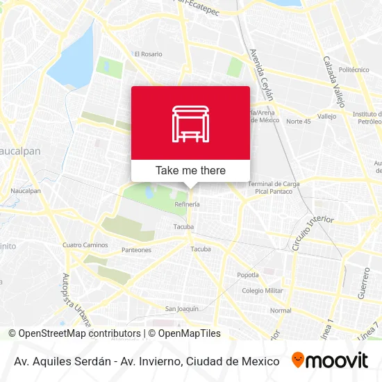 Mapa de Av. Aquiles Serdán - Av. Invierno