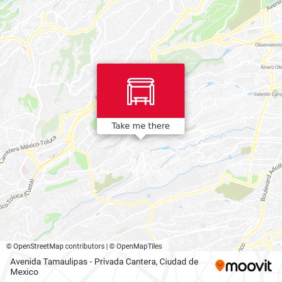 Avenida Tamaulipas - Privada Cantera map