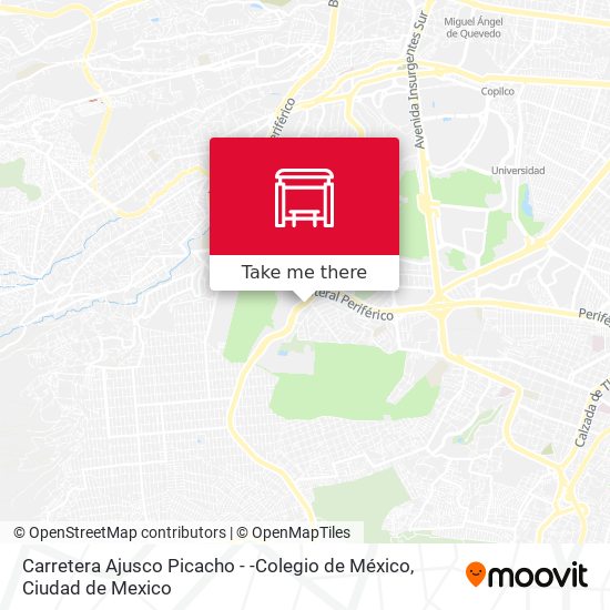 Carretera Ajusco Picacho - -Colegio de México map