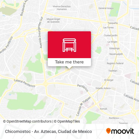 Mapa de Chicomostoc  - Av. Aztecas