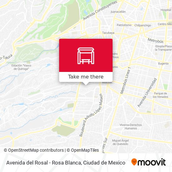 Mapa de Avenida del Rosal - Rosa Blanca