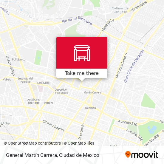 Mapa de General Martín Carrera