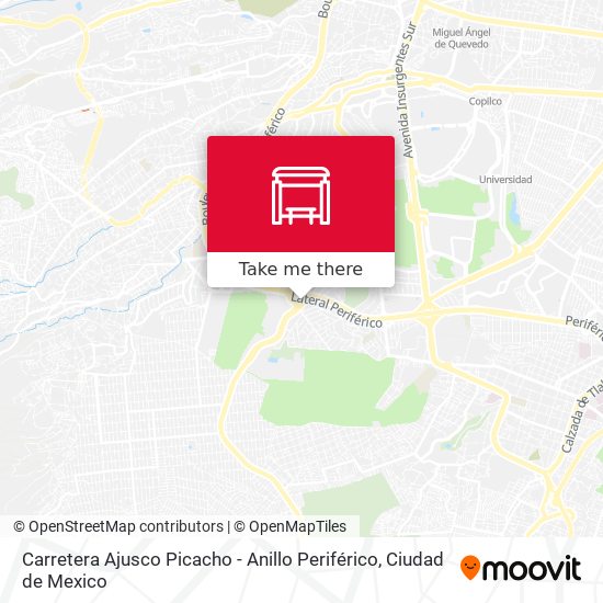 Mapa de Carretera Ajusco Picacho - Anillo Periférico