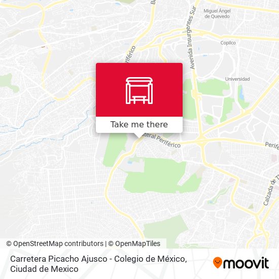 Carretera Picacho Ajusco - Colegio de México map