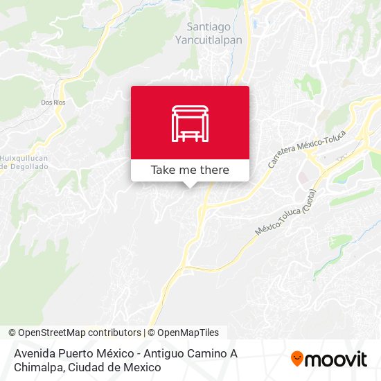 Avenida Puerto México - Antiguo Camino A Chimalpa map