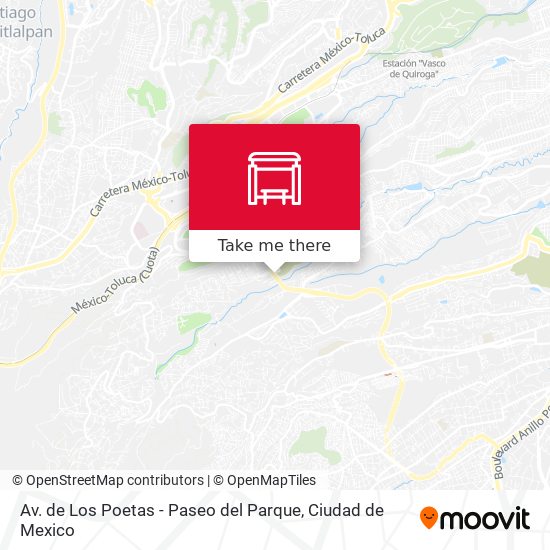 Av. de Los Poetas - Paseo del Parque map