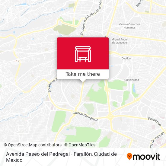 Mapa de Avenida Paseo del Pedregal - Farallón