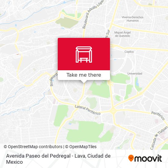 Avenida Paseo del Pedregal - Lava map