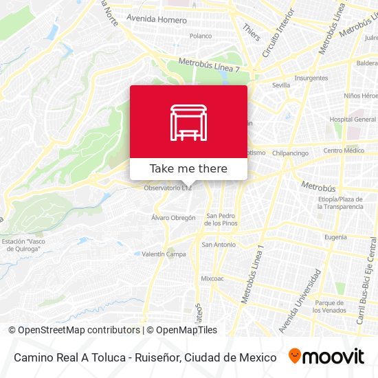Camino Real A Toluca - Ruiseñor map