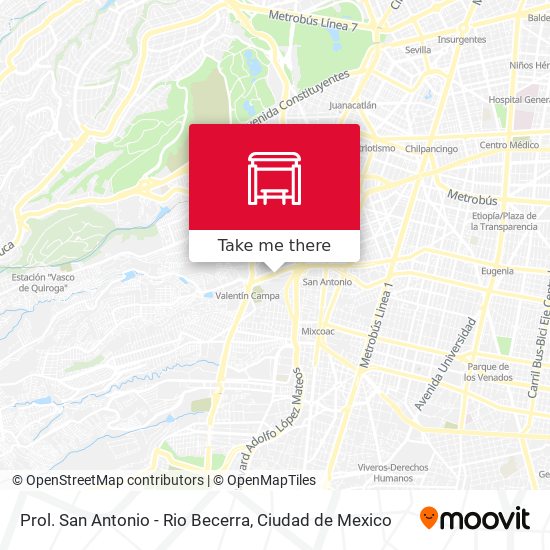Mapa de Prol. San Antonio - Rio Becerra