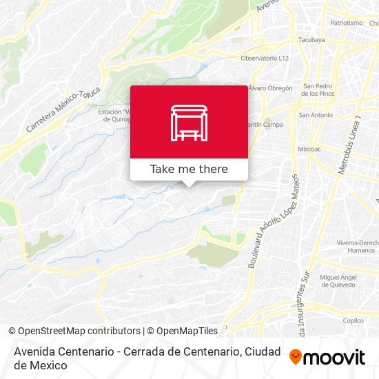 Avenida Centenario - Cerrada de Centenario map
