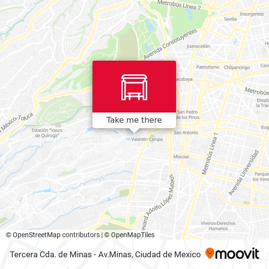 Mapa de Tercera Cda. de Minas - Av.Minas