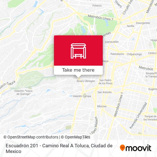 Escuadrón 201 - Camino Real A Toluca map