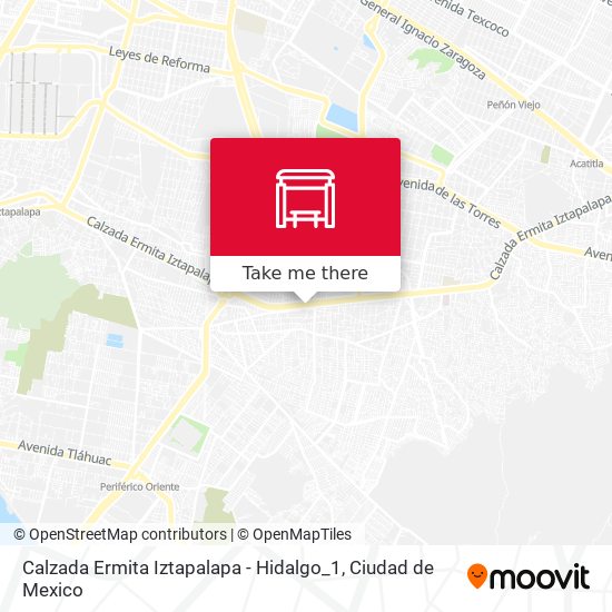 Mapa de Calzada Ermita Iztapalapa - Hidalgo_1