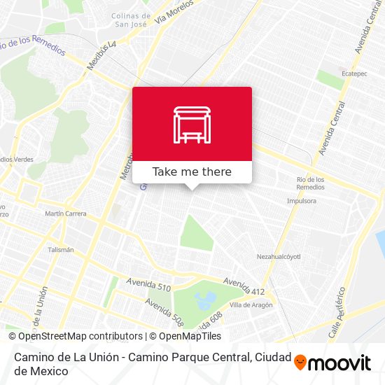 Camino de La Unión  - Camino Parque Central map