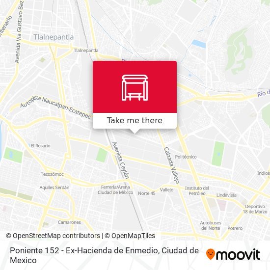 Poniente 152 - Ex-Hacienda de Enmedio map