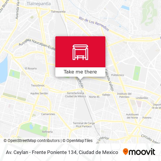 Mapa de Av. Ceylan - Frente Poniente 134