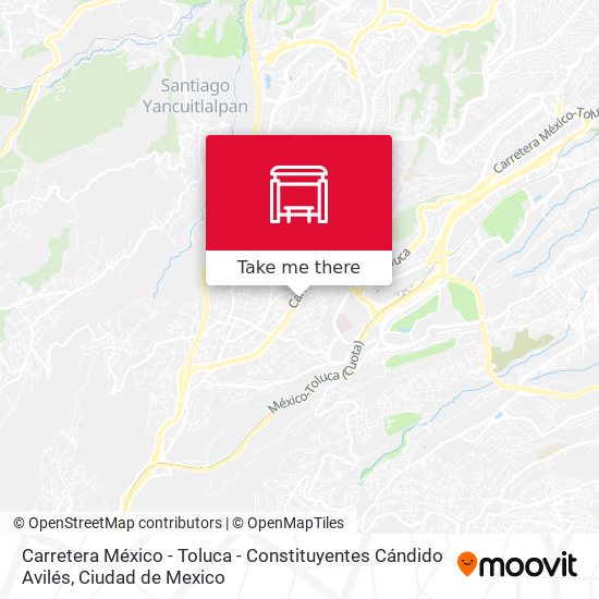 Mapa de Carretera México - Toluca - Constituyentes Cándido Avilés