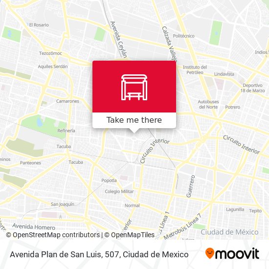 Mapa de Avenida Plan de San Luis, 507