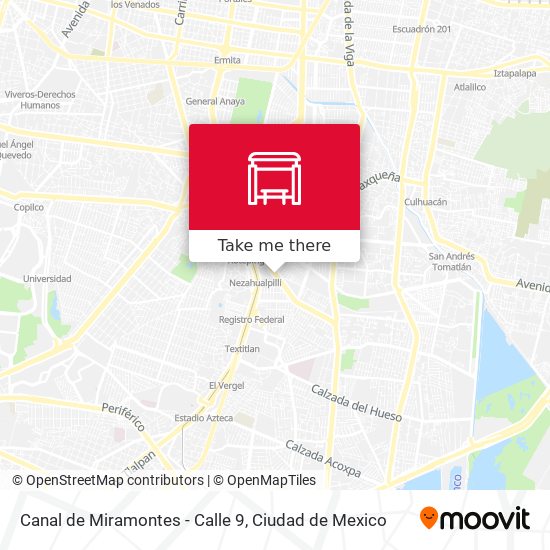 Canal de Miramontes - Calle 9 map