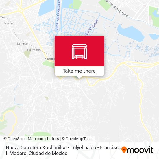 Mapa de Nueva Carretera Xochimilco - Tulyehualco - Francisco I. Madero