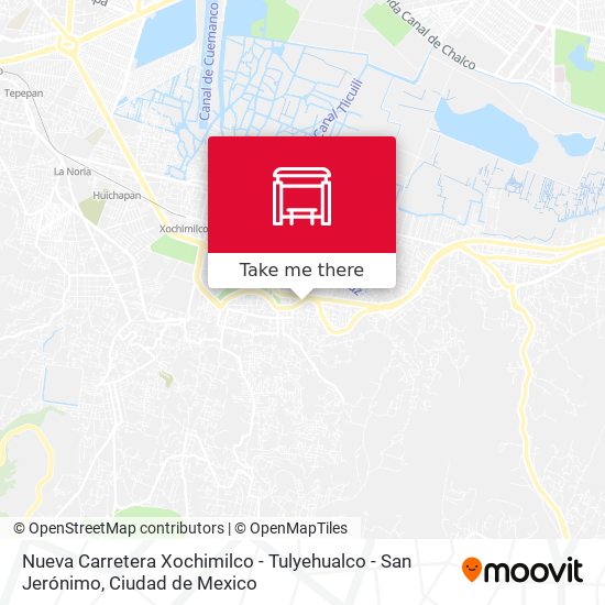Nueva Carretera Xochimilco - Tulyehualco - San Jerónimo map
