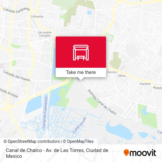 Canal de Chalco - Av. de Las Torres map