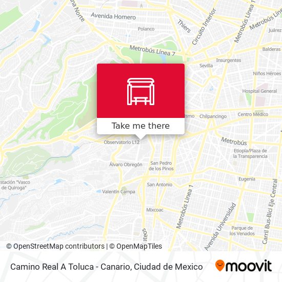Camino Real A Toluca - Canario map