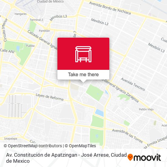 Mapa de Av. Constitución de Apatzingan - José Arrese
