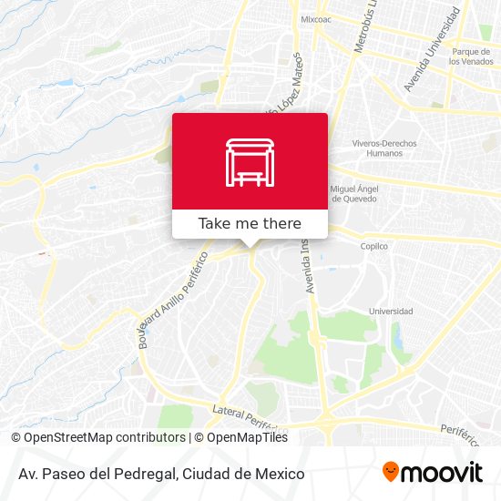 Av. Paseo del Pedregal map