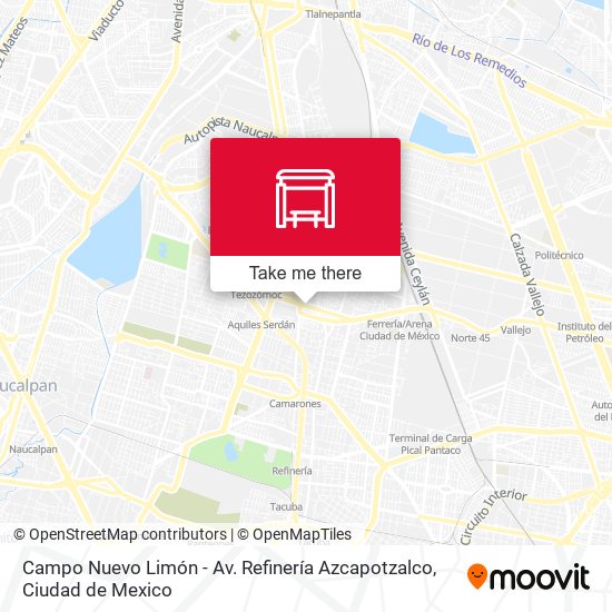 Campo Nuevo Limón - Av. Refinería Azcapotzalco map