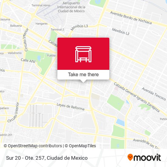 Mapa de Sur 20 - Ote. 257