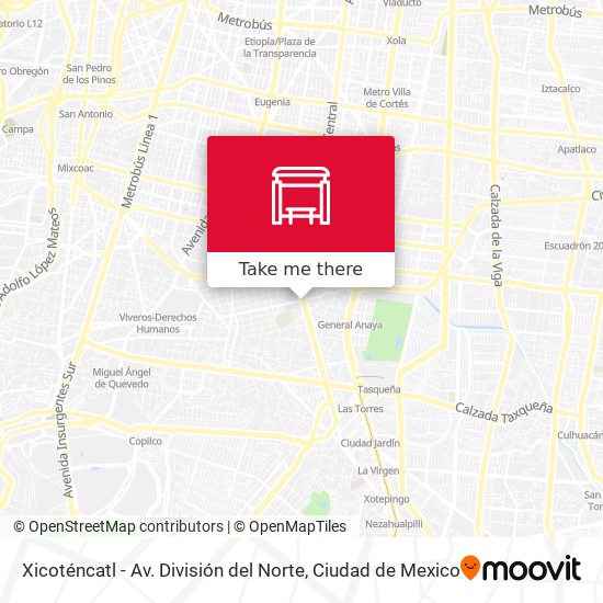 Mapa de Xicoténcatl - Av. División del Norte