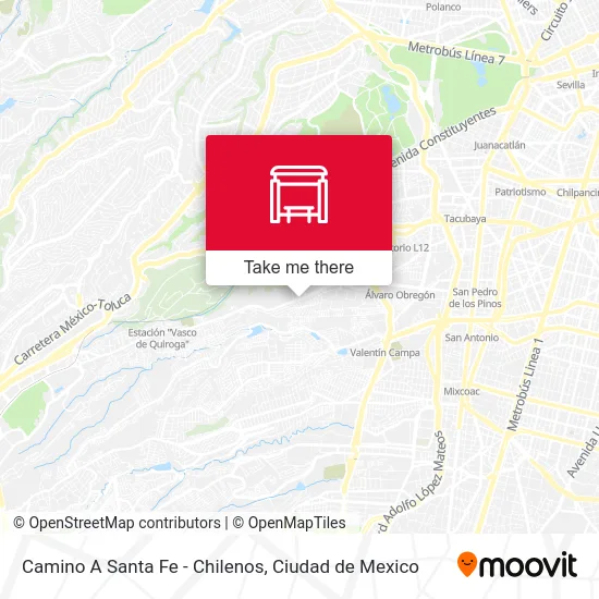 Camino A Santa Fe - Chilenos map